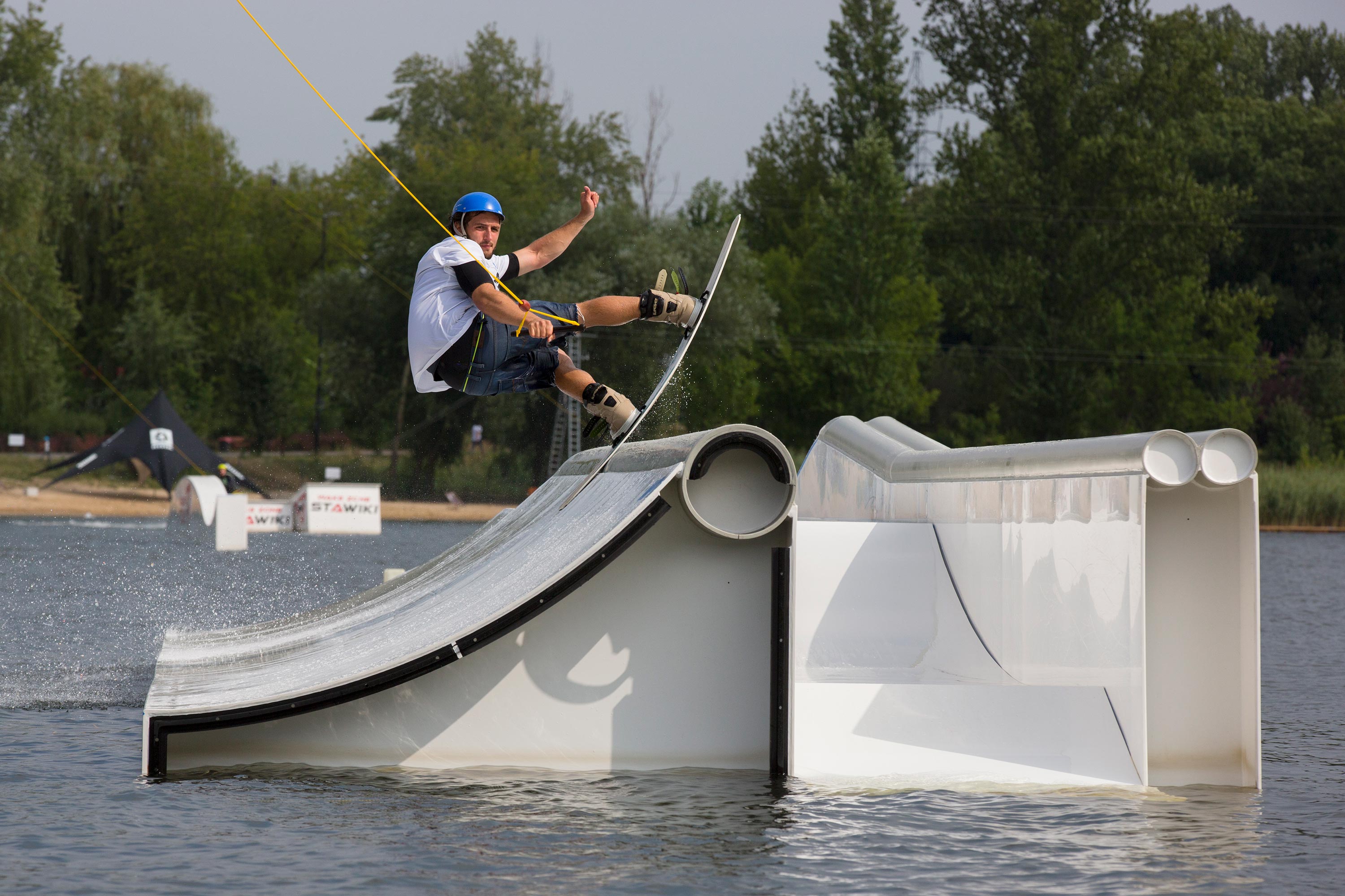 Wakeboard obstacle on wakepark